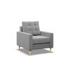 POLSTERSESSEL ELMA, Grau - Grau, Textil (75/88/92cm) - Mebligo