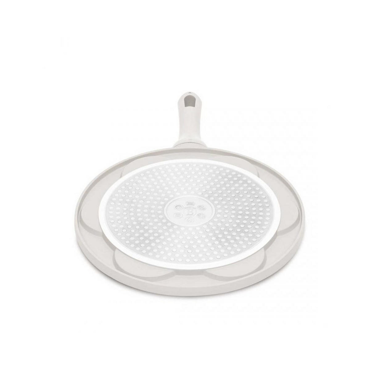 PFANNKUCHENPFANNE Weiß 26/26/1.3 cm BH7794 - Weiß, Metall (8cm) - Berlinger Haus