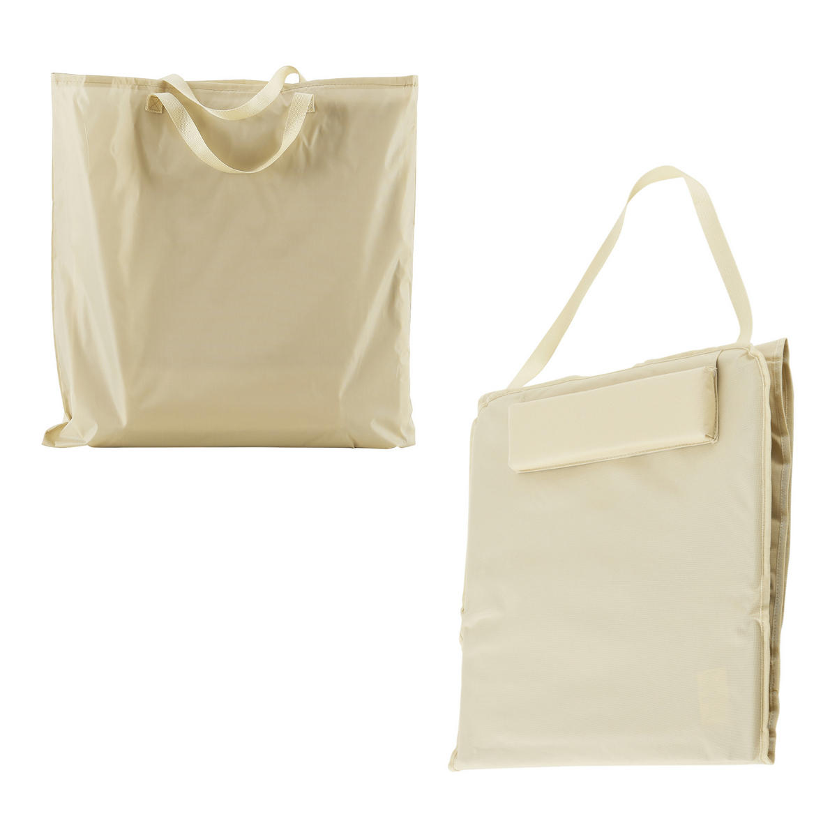 STRANDMATTEN-SET 2 TLG. Cellorigo - Beige, Textil/Metall (160/42/49cm) - [en.casa]