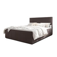 BOXBETT LEVENTE 140x200 cm mit Bettkasten und Matratze - Braun - Schwarz/Braun, Holz/Holzwerkstoff (140/200cm) - AX Living