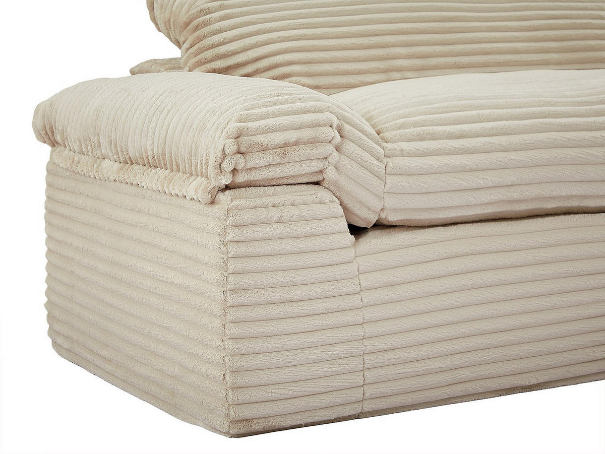 SOFA - 4 Personen - samt - beige Sobosa - Beige, Textil (306/79/106cm) - Vente-Unique