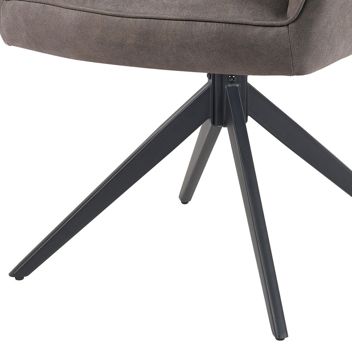 ARMLEHNSTUHL Mika-Timo - Taupe/Schwarz, Textil/Metall (60/87/65cm) - DUBI Möbel