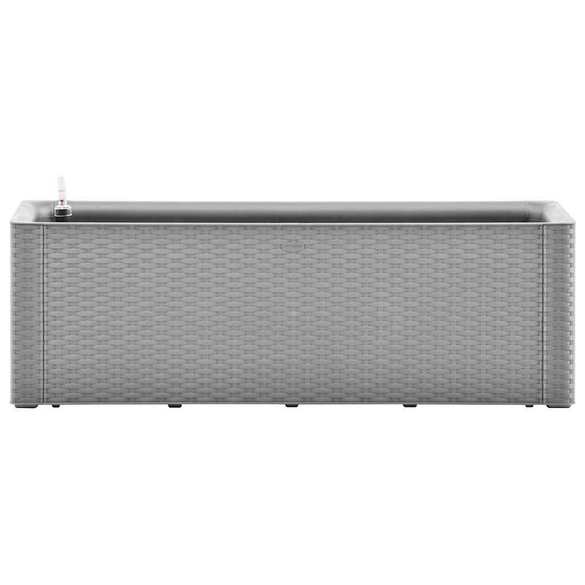GARTEN-HOCHBEET mit Selbstbewässerungssystem Grau 100x43x33 cm - Grau, Kunststoff (100/33/43cm)