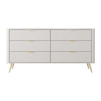 KOMMODE - 163.2 cm x 38 cm - holz - beige Elonaria - Beige, Holz/Metall (163/81/38cm) - Vente-Unique