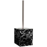 WC-BÜRSTE Marmor Schwarz - Schwarz, Kunststoff (10/37/10cm) - Sanilo