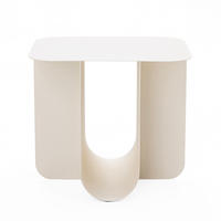 BEISTELLTISCH aus Metall 45x40 cm - Blum - Beige - Beige, Metall (45/40/40cm) - Drawer