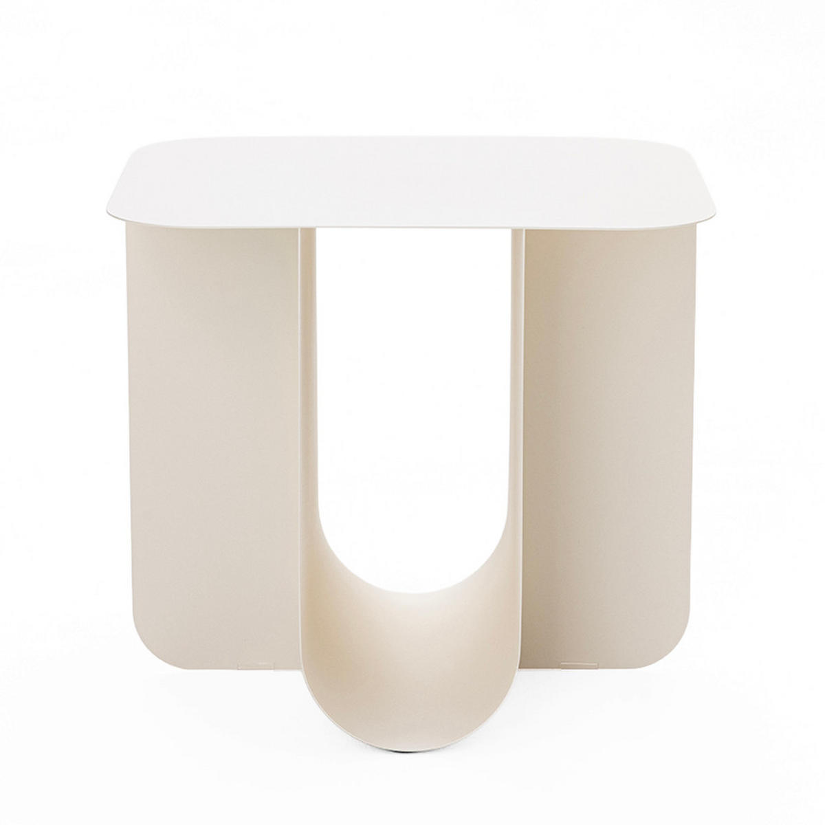 BEISTELLTISCH aus Metall 45x40 cm - Blum - Beige - Beige, Metall (45/40/40cm) - Drawer