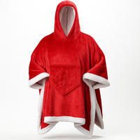 WEIHNSACHPONCHO Erwachsene - Rot, Textil (29/15/35cm) - Home Styling Collection