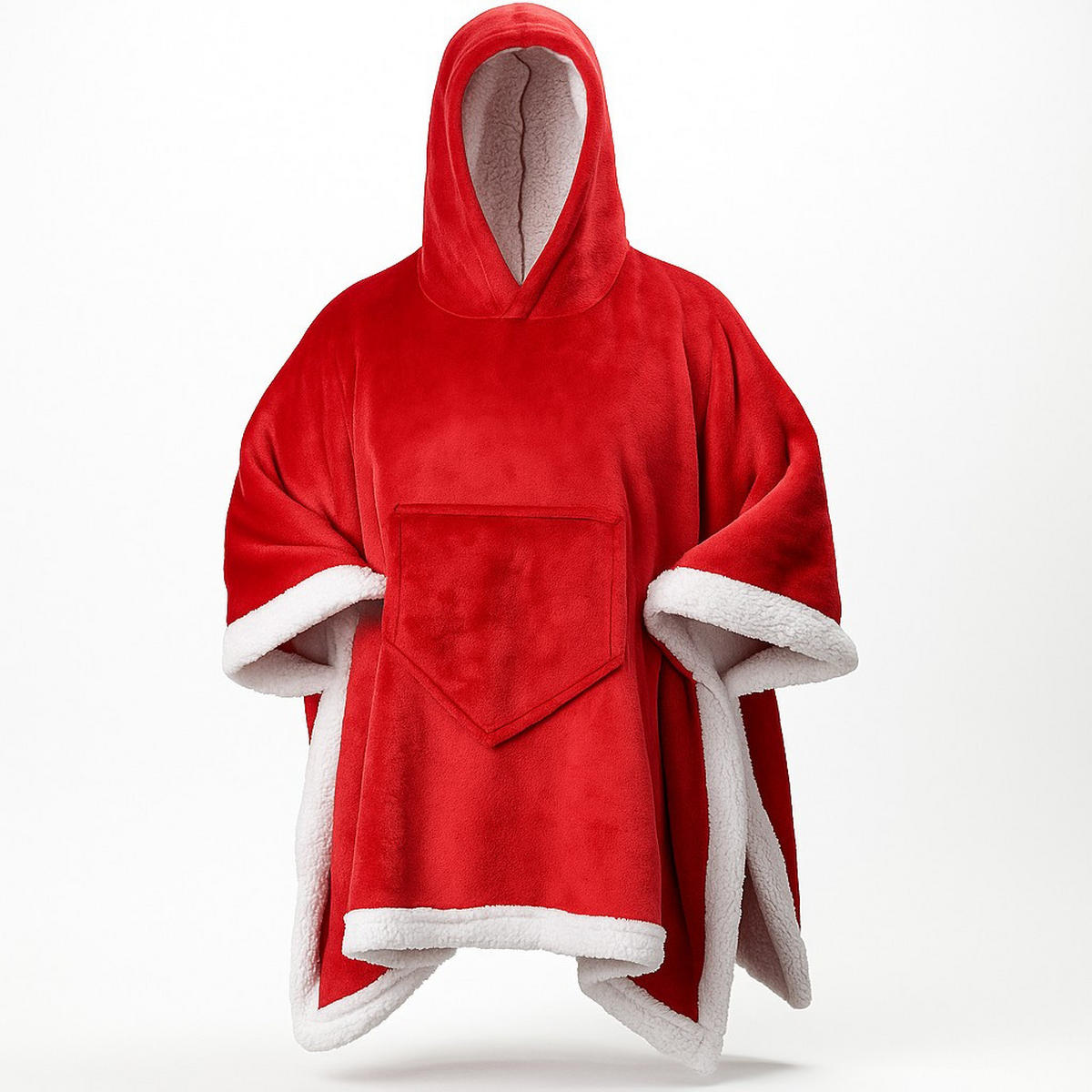 WEIHNSACHPONCHO Erwachsene - Rot, Textil (29/15/35cm) - Home Styling Collection