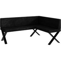 ECKBANK TONI_X - Schwarz, Textil (128/168cm) - Meblini