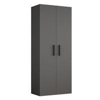 GARDEROBENSCHRANK MODULO 80/204/40 cm Modern Garderobe-Set Grau - Grau, Holzwerkstoff (80/204/40cm) - MASSENO