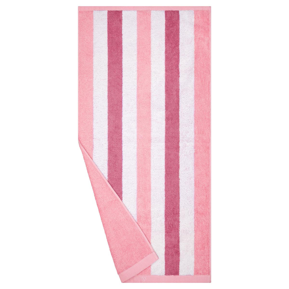 DUSCHTUCH Doubleface Stripes 2er-Set - Rosa, Textil (70/140cm) - Ross