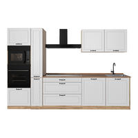 KUCHYNKA R-Line, Biely vidiecky dom/Dub Goldkraft, 310 cm Goldkraft tammi työtaso - biela/farba duba, kompozitné drevo (310/206.8/60cm) - Vicco