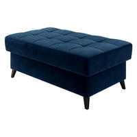 POLSTERHOCKER Nord - Schwarz/Dunkelblau, Holz/Textil (106/44/67cm) - MIRJAN24