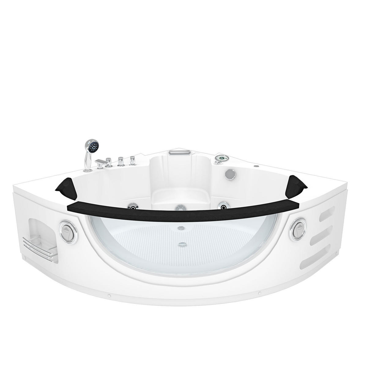 WHIRLPOOL Pool Badewanne Wanne W06R-SC 152x152cm - Weiß, Glas/Kunststoff (152/65/152cm) - AcquaVapore by Sandra Jentho