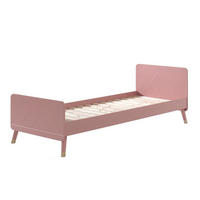 EINZELBETT Kamillah 204x74x95 aus MDF in Terra Rosa - Rosa, Holzwerkstoff (90/200cm) - 58aufmkessel