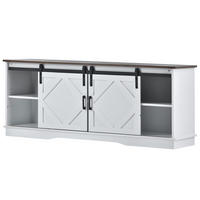 TV-SCHRANK 150cm Schiebetüren verstellbare Regale Landhaus modern - Multicolor, Holzwerkstoff (150/60/40cm) - FLIEKS