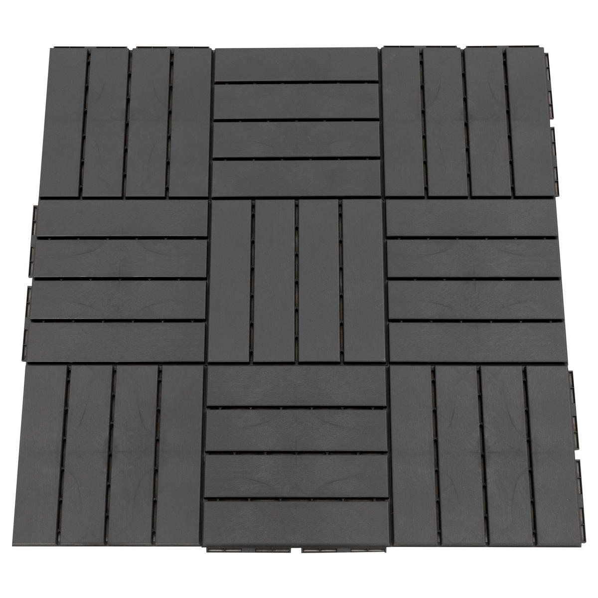 BODENPLATTEN 9er-Set DE-13727 Schwarz - Schwarz, Kunststoff (30/30/2cm) - ComfortXL