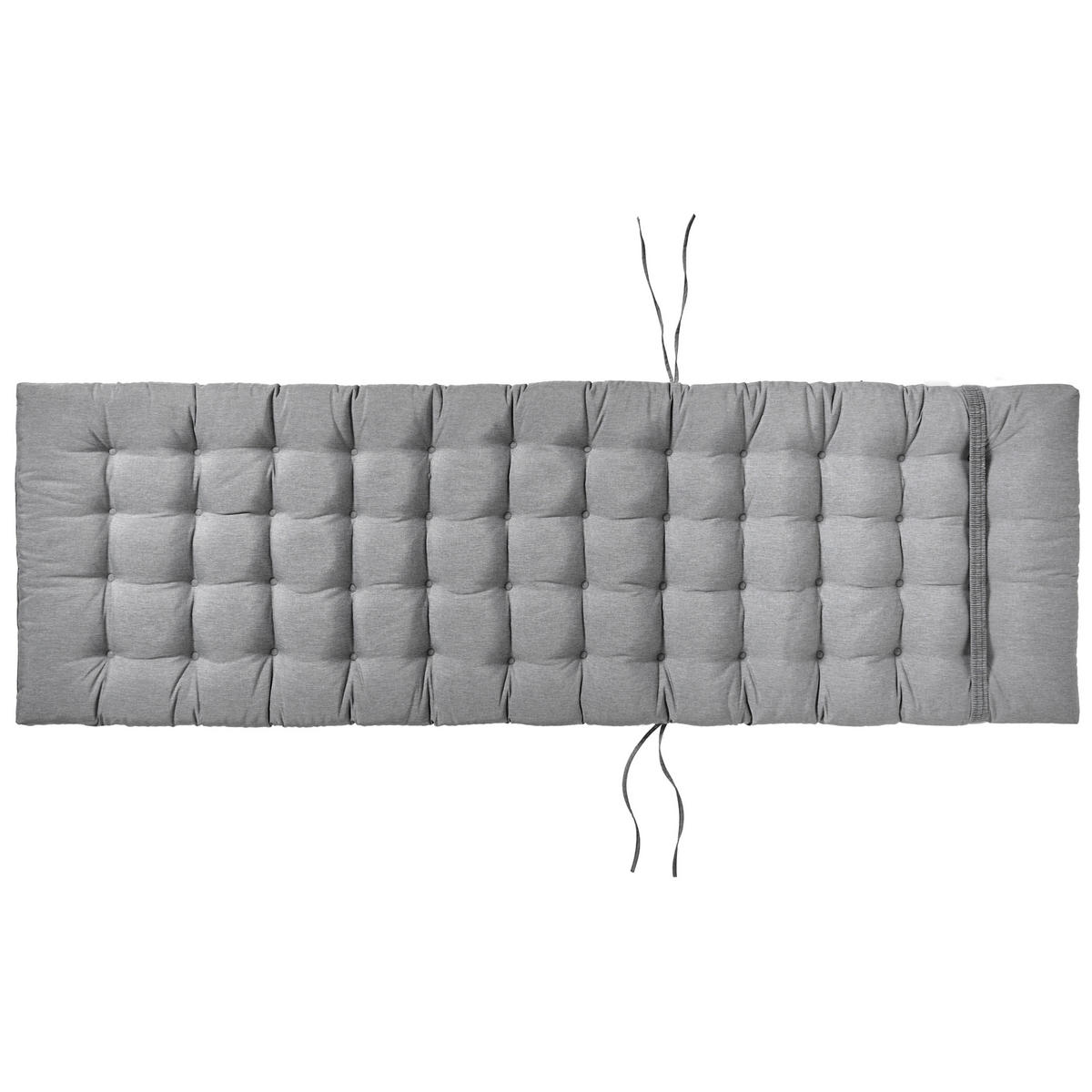 LIEGENAUFLAGE Grau meliert 56/189 cm Cesana Premium - Grau, Textil (189/5/56cm) - Beliani