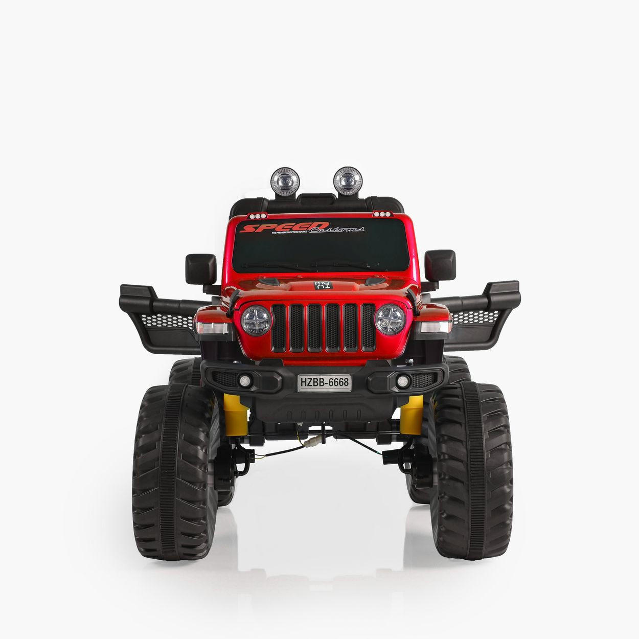 ELEKTROAUTO Fuego rot Fernbedienung, Musikfunktion, vier Motoren, Licht - Rot, Kunststoff (118/80/92cm) - Moni