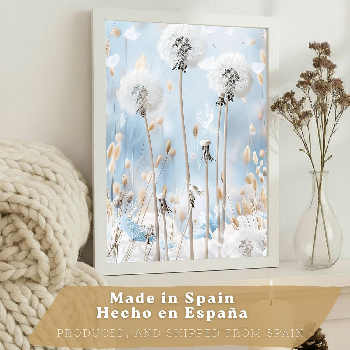 PLAKAT Sada 3 Sladká modř A3 bez rámu - čirá, papír (29.7/1/42cm) - Nacnic