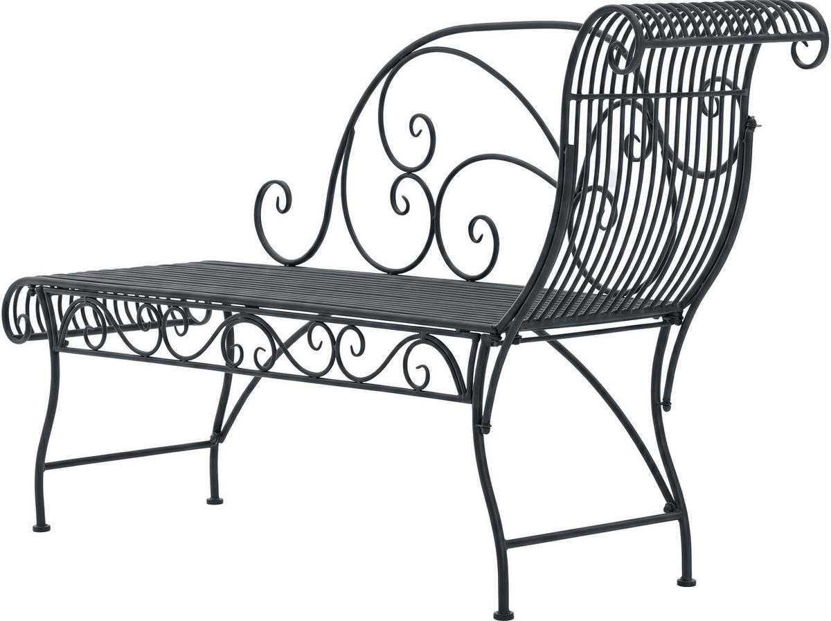 GARTENLIEGE Metall Anthrazit - Anthrazit, Metall (156/78/46cm) - CLP
