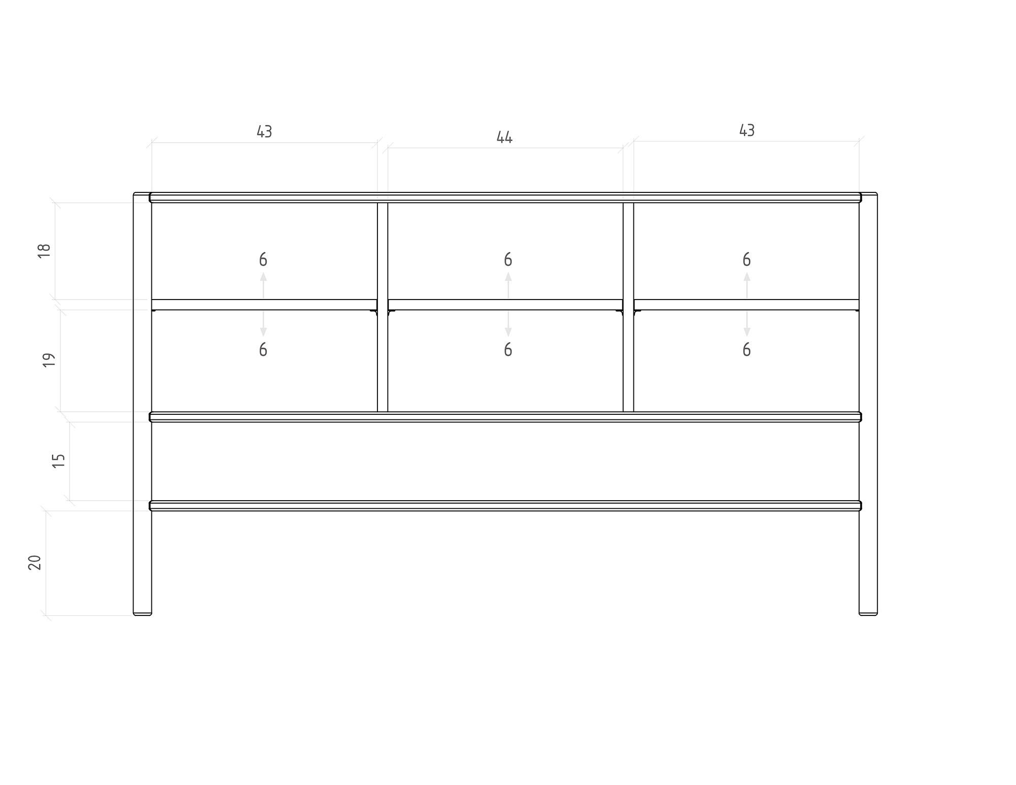 KOMMODE INA Wildeiche - Dunkelbraun, Holz (142/81/46cm) - byoak