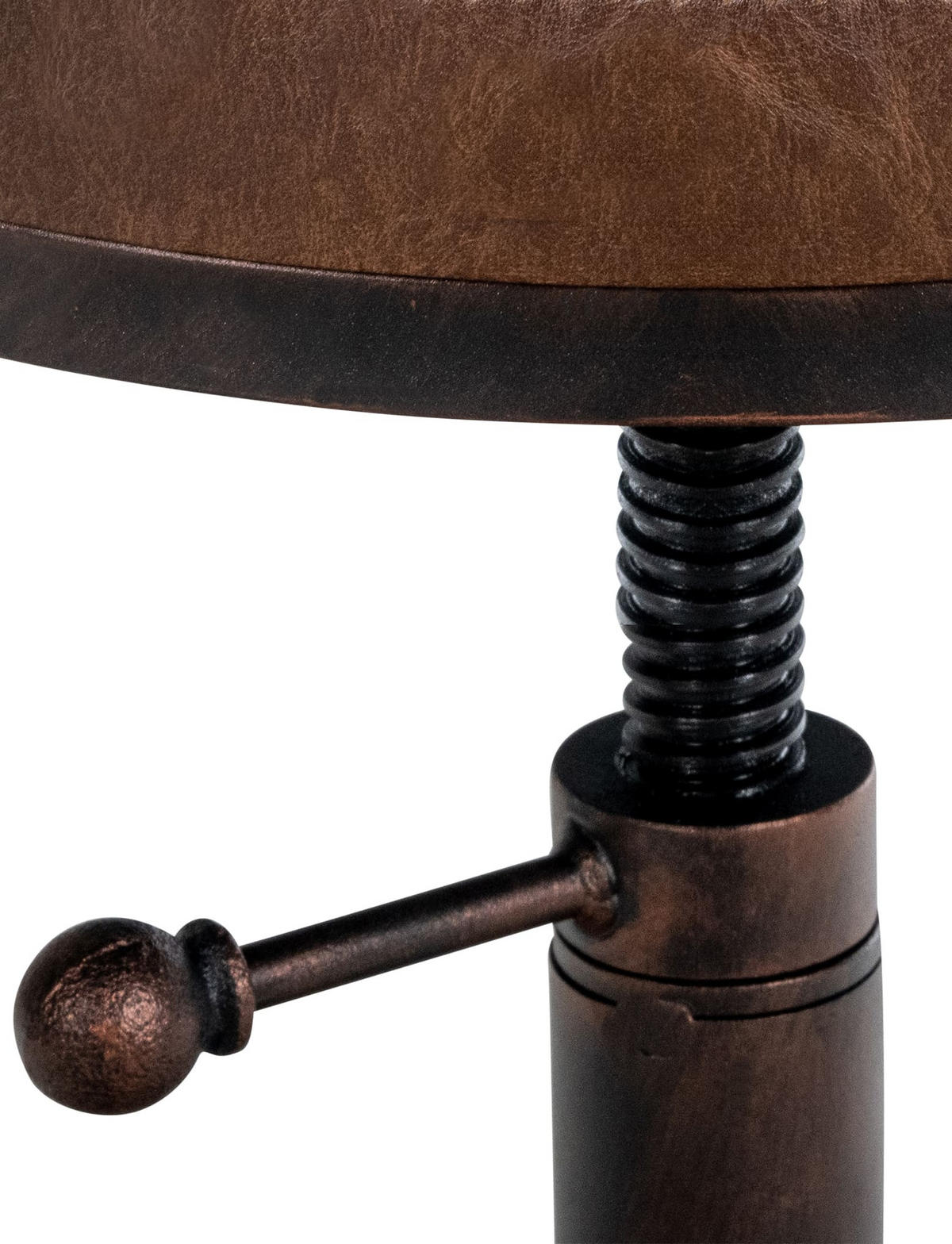 HOCKER 2er Set Lederlook bronze - Bronzefarben, Textil/Metall (42/44/42cm) - CLP