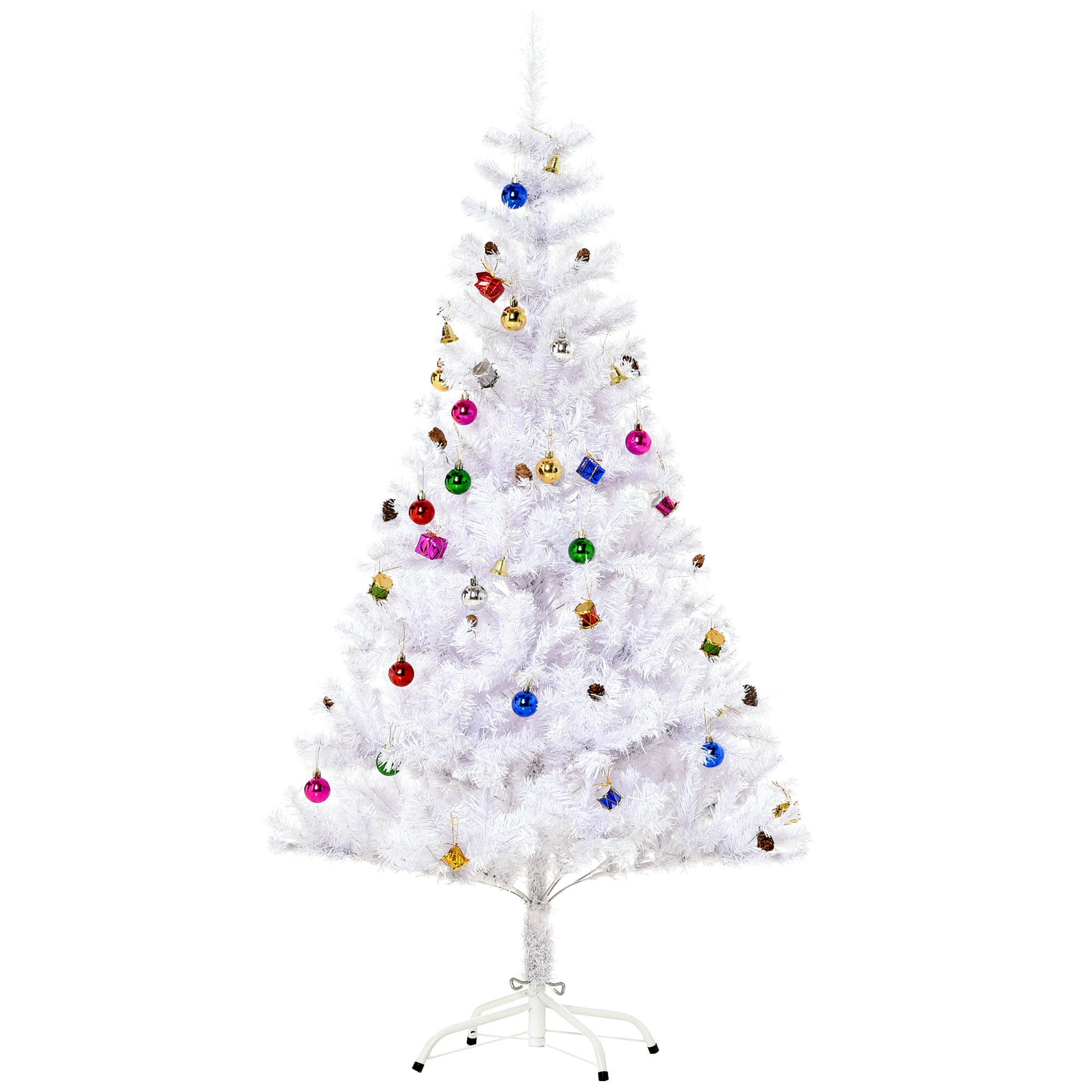 WEIHNACHTSBÄUME Weiß 85.0/85.0/150.0cm - Weiß, Metall (150cm)