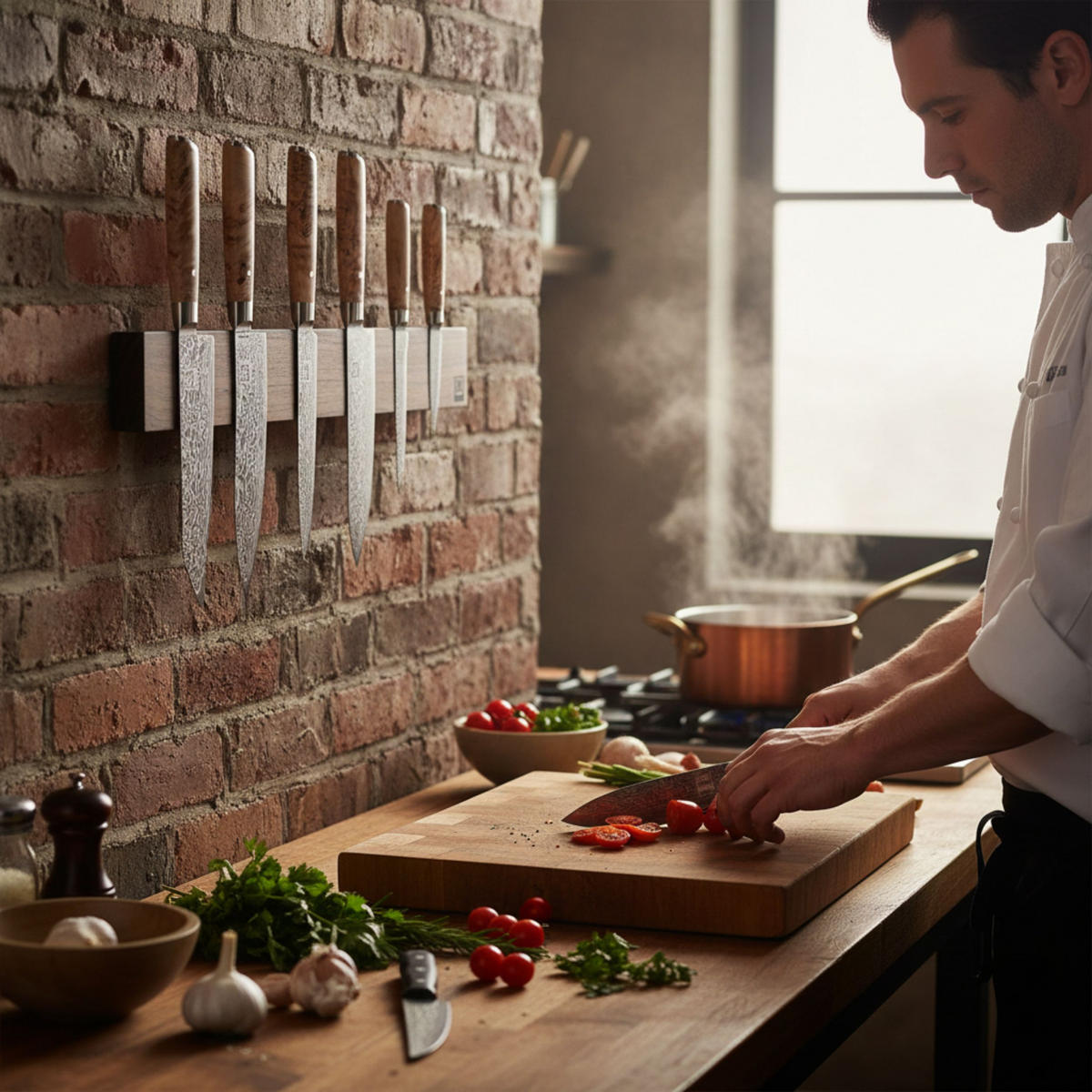 MAGNETLEISTE 50 cm - Nussbaumfarben, Holz (50/3.5/7cm) - Zayiko