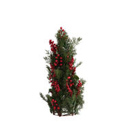 KUNSTPFLANZE LED Weihnachten Celin, 50x25x25cm - Grün, Kunststoff (25/50/25cm) - home&you