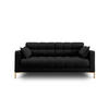 SOFA Mamaia aus strukturiertem Stoff schwarz 2 Sitzplätze - Schwarz, Textil (92/75/152cm) - Micadoni