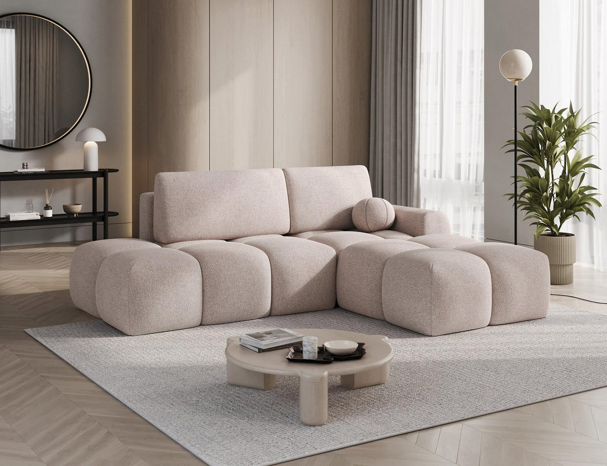ECKSOFA VITTARIO mit Schlaffunktion & Bettkasten – Modernes L-Sofa 227 cm, inklusive Kissen - Braun, Kunststoff (227/95cm) - Wohnideebilder