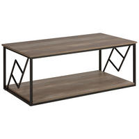 COUCHTISCH dunkler Holzfarbton rechteckig 60/120 cm Forres - Dunkelbraun/Schwarz, Holzwerkstoff (60/120/46cm) - Beliani