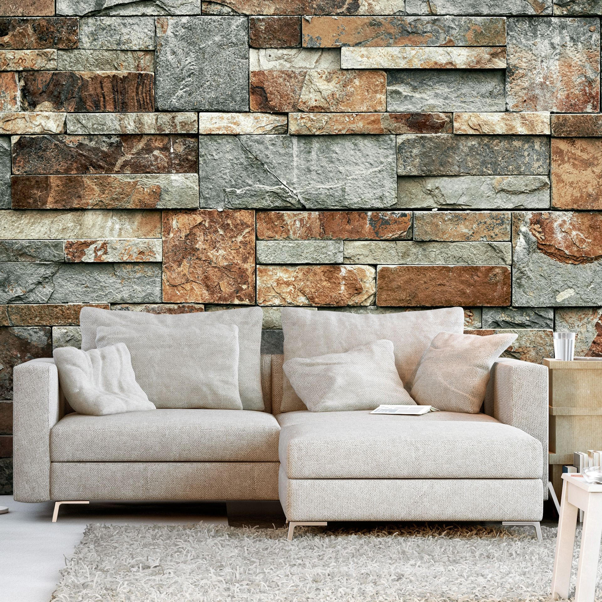 VLIESTAPETE Braun 100/70 cm - Braun/Grau, Textil (100/1cm) - KUNSTLOFT
