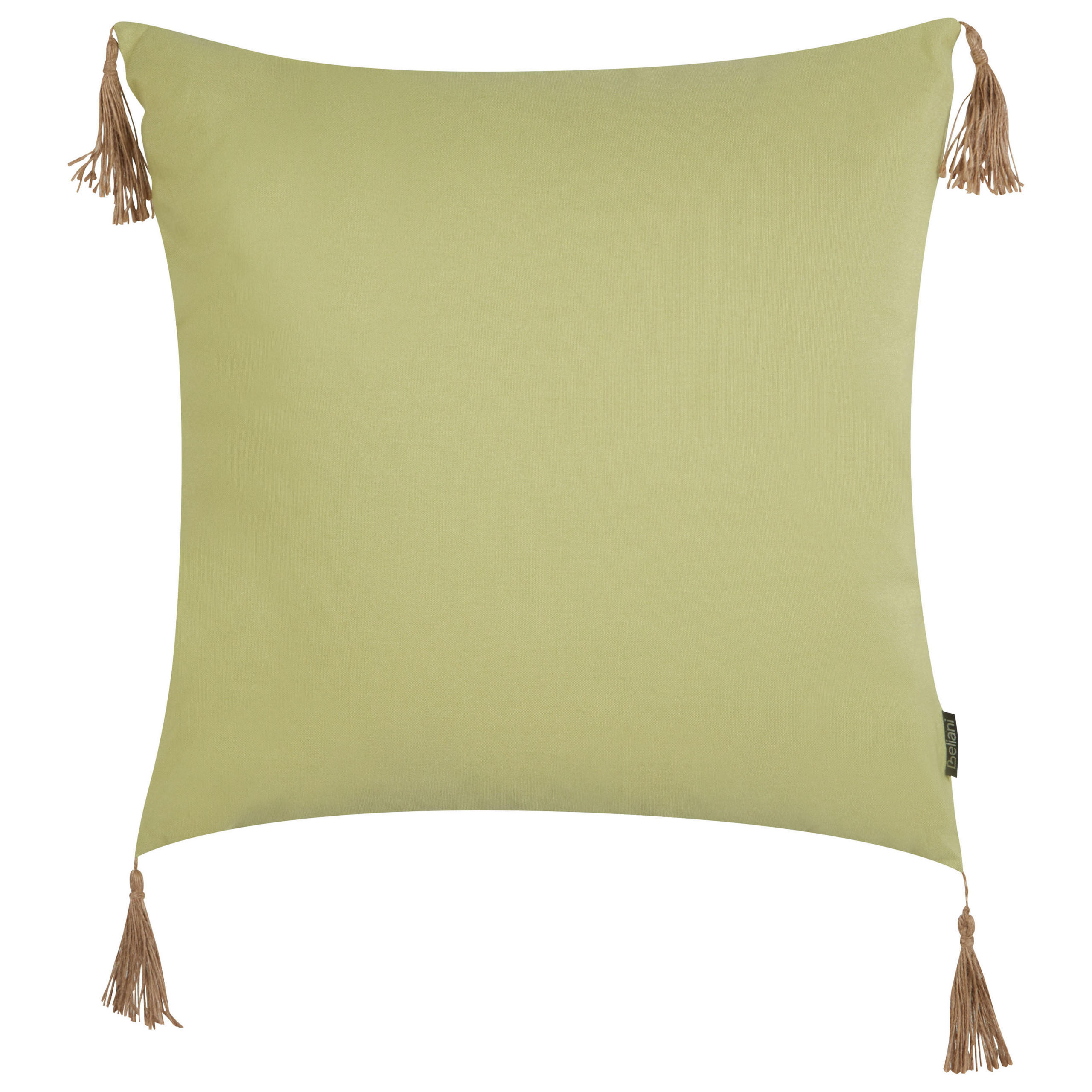 DEKOKISSEN 2er-Set Grün 45/45 cm Chmistar - Braun/Grün, Textil (45/45cm) - Beliani