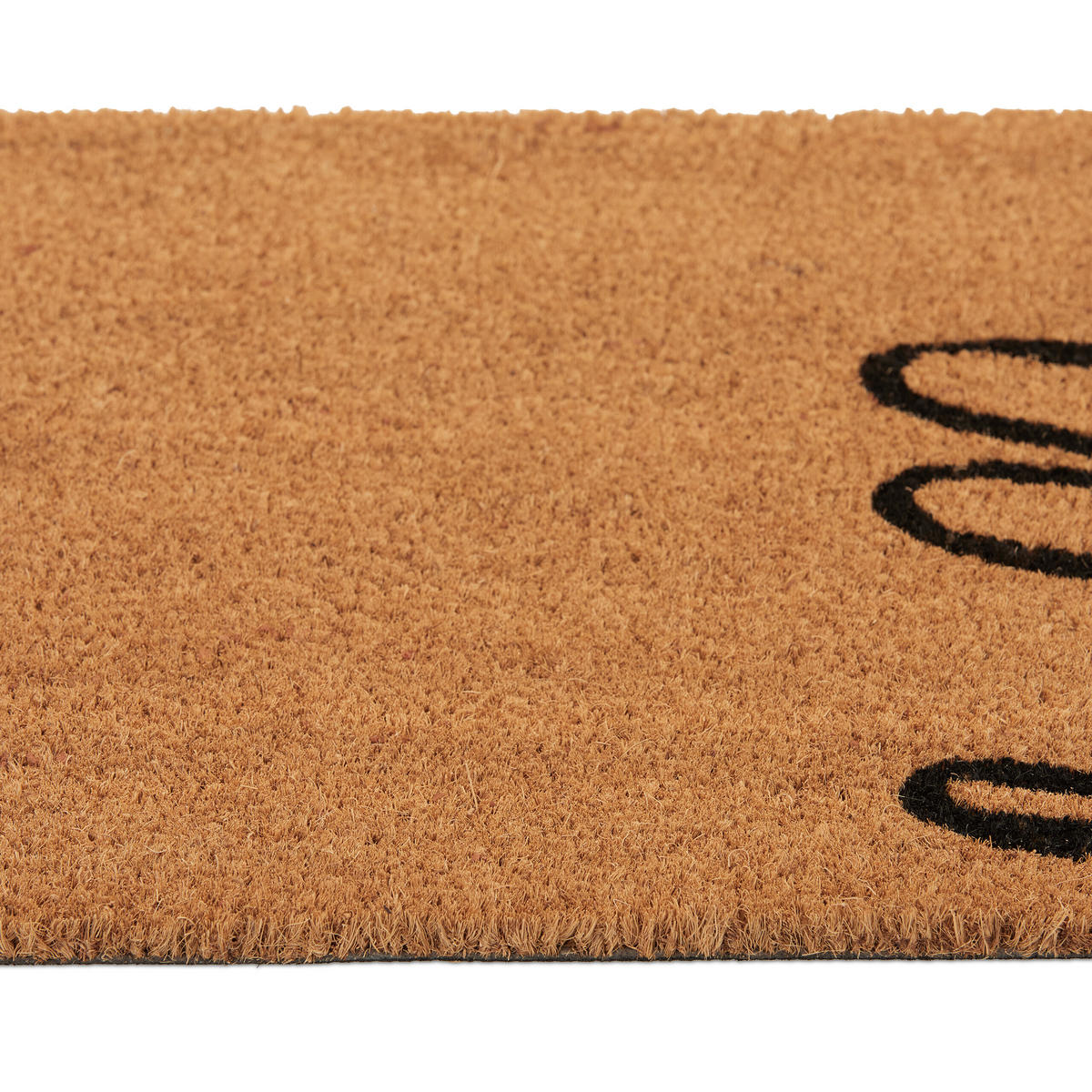 FUSSMATTE - Hellbraun, Kunststoff/Textil (60/40cm) - Relaxdays