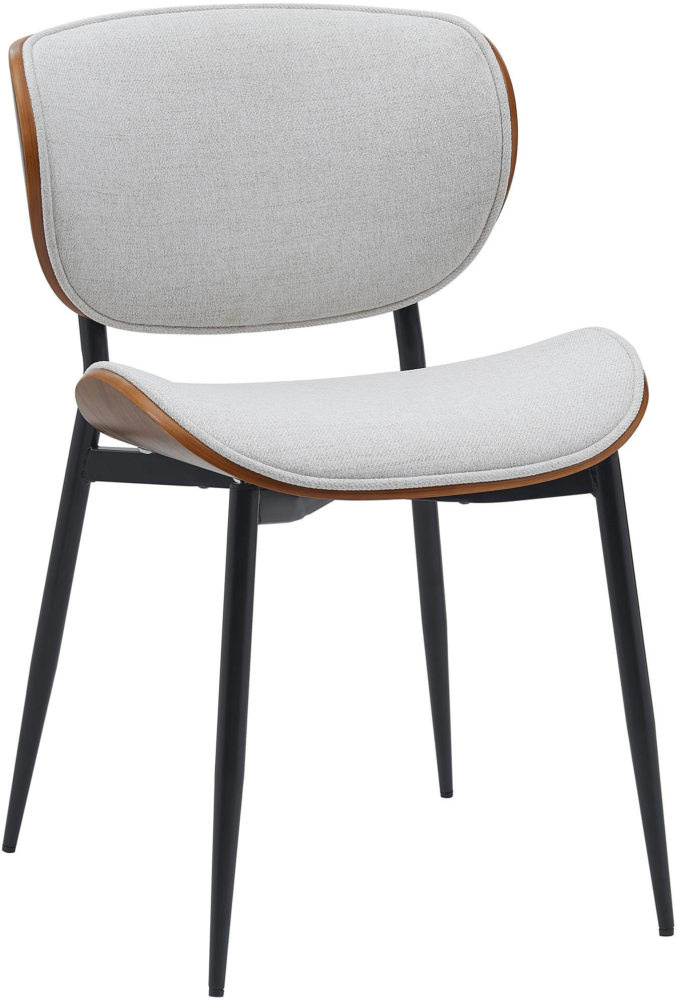 STUHL Stoff walnuss/creme - Walnussfarben/Creme, Textil/Metall (50/80/54cm) - CLP