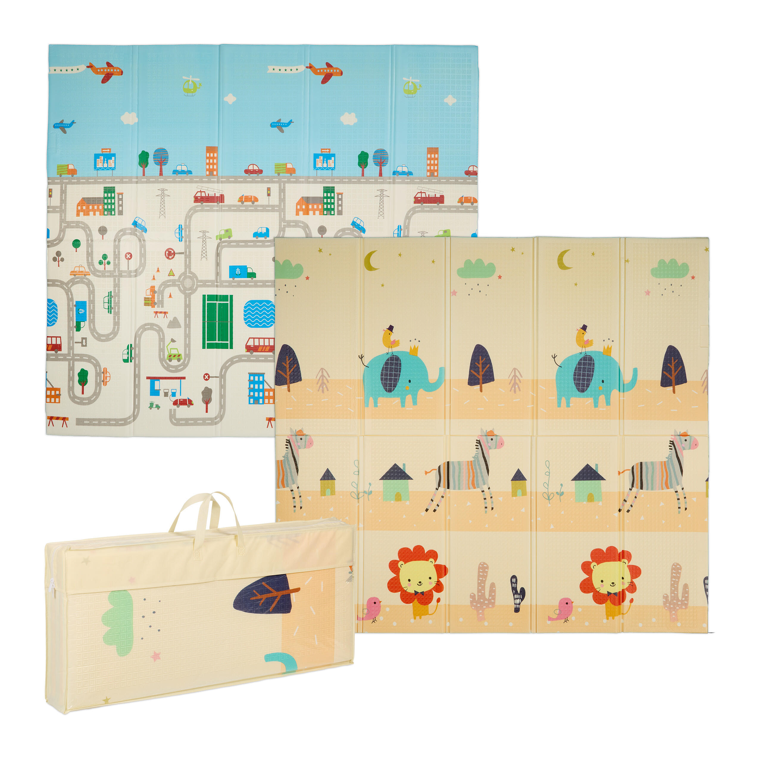 SPIELMATTE - Multicolor, Kunststoff/Textil (200/180cm) - Relaxdays