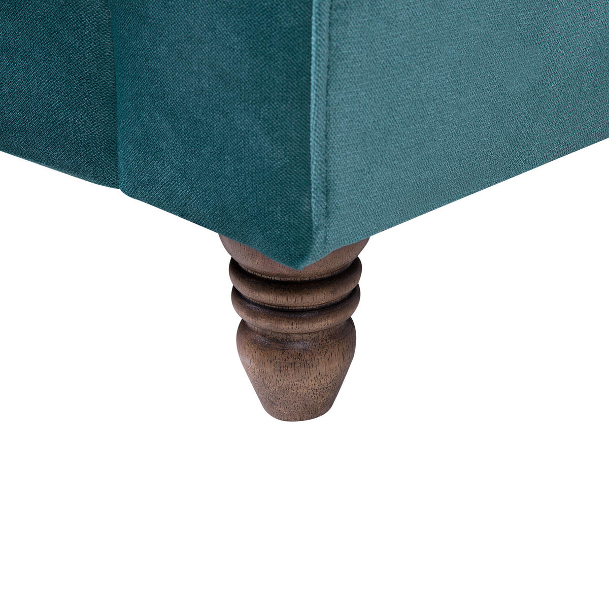 3-SITZER-SOFA Samtstoff Blaugrün Eike - Hellgrün, Textil (186/82/102cm) - Beliani