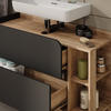 WASCHBECKENUNTERSCHRANK Karen Sonoma/Anthrazit 100 x 65 cm mit 2 Schubladen - Anthrazit/Sonoma Eiche, Holzwerkstoff (100/65/35cm) - Vicco