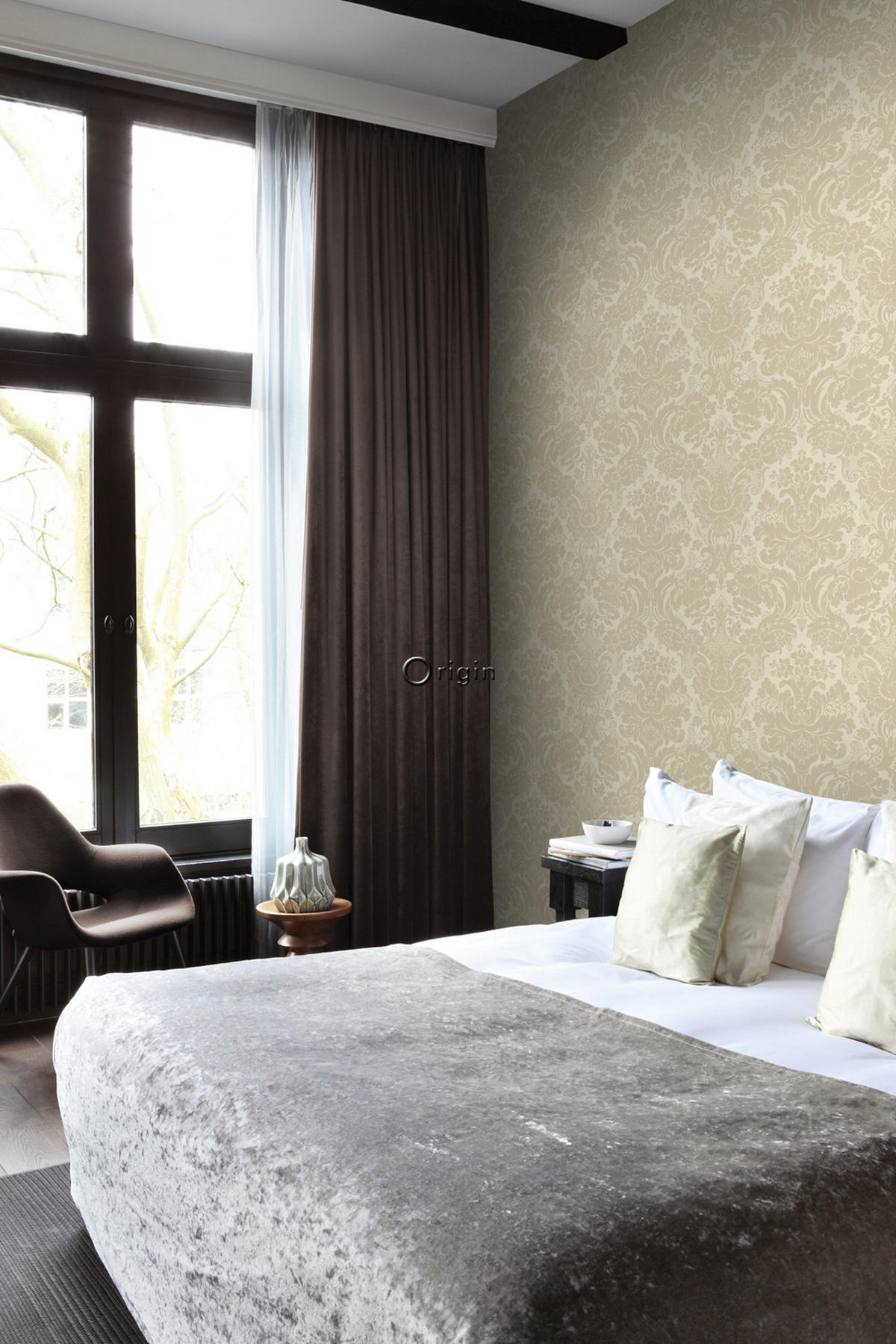 TAPETE Ornamente 53 cm x 10.05 m - Beige, Papier (53/1000cm) - Origin Wallcoverings