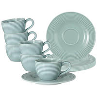 ESPRESSOTASSEN MIT UNTERTASSEN Beat Color Glaze Arktisblau 100 ml 6er Set - Blau, Keramik (13.7/6.3/13.7cm) - Seltmann Weiden