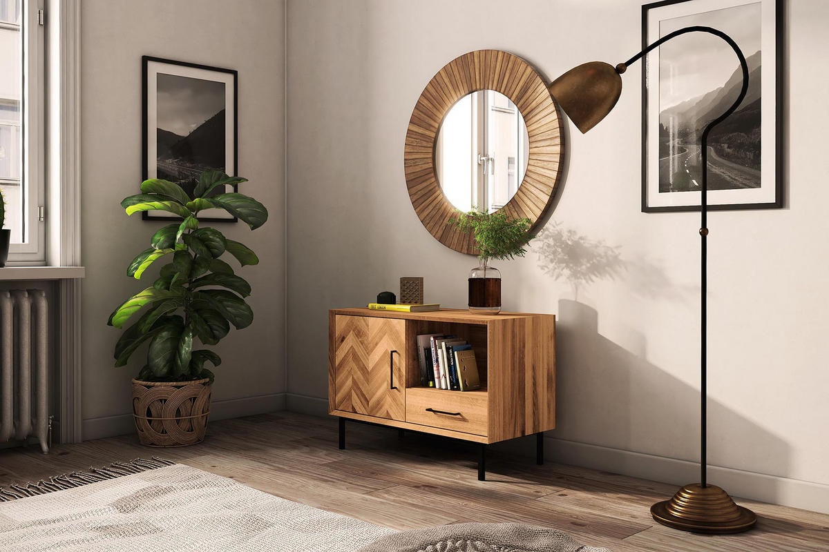 KOMMODE LEON Wildeiche - Wildeiche, Holz (97/65/45cm) - byoak