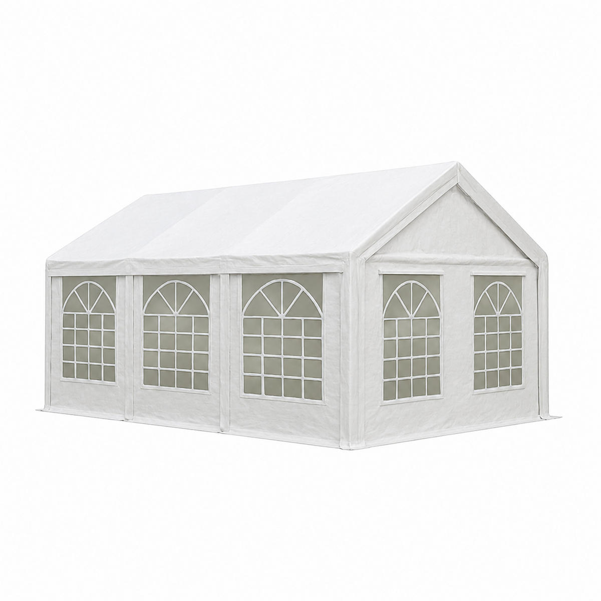 DACHPLANE Livingston - Zeltabdeckung für 4x8 Meter, PVC weiss 480g/m². BxTxH: 800x400x310 cm - Weiß, Kunststoff (800/0.3/400cm) - TPFGarden