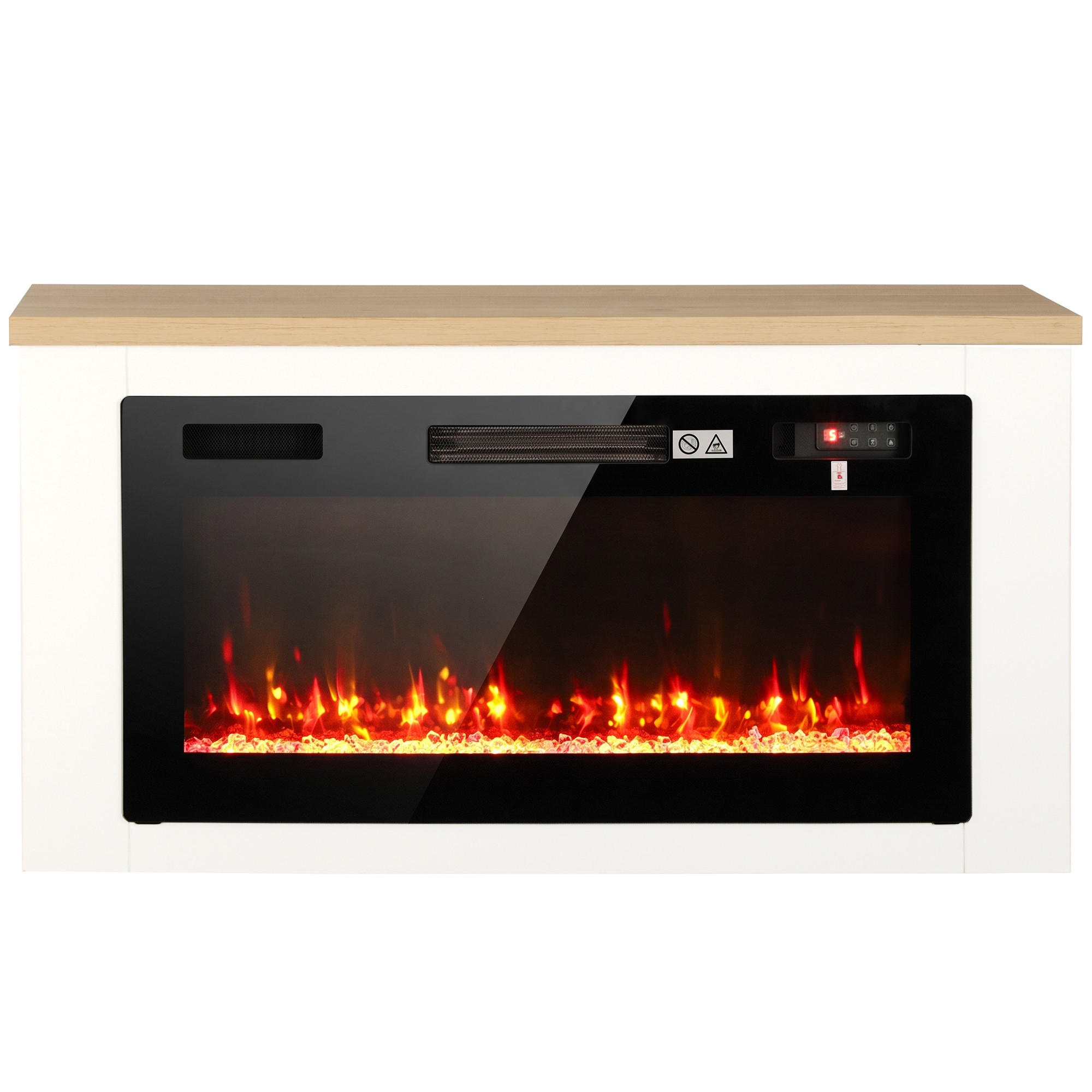 Homcom Elektrokamin Weiß 30x60x114 cm