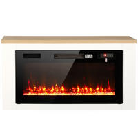 ELEKTROKAMIN Spanplatte Stahl Weiß - Weiß, Holzwerkstoff (30/60/114cm) - HOMCOM