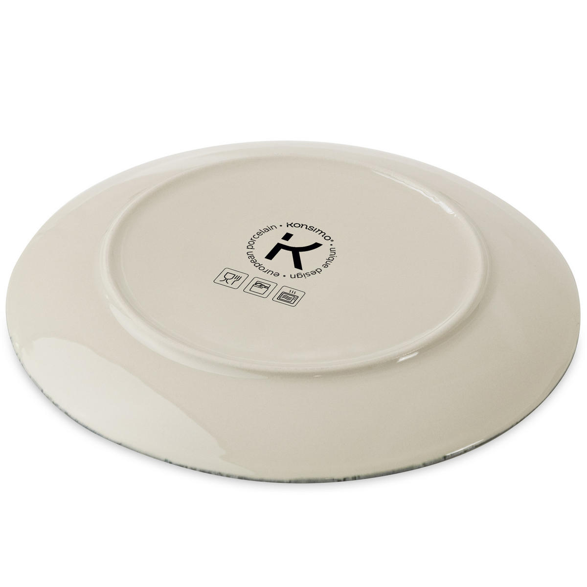 TELLER-SET FINGO 6-tlg Dessertteller Hartporzellan - Creme, Keramik (20/1/20cm) - KONSIMO®