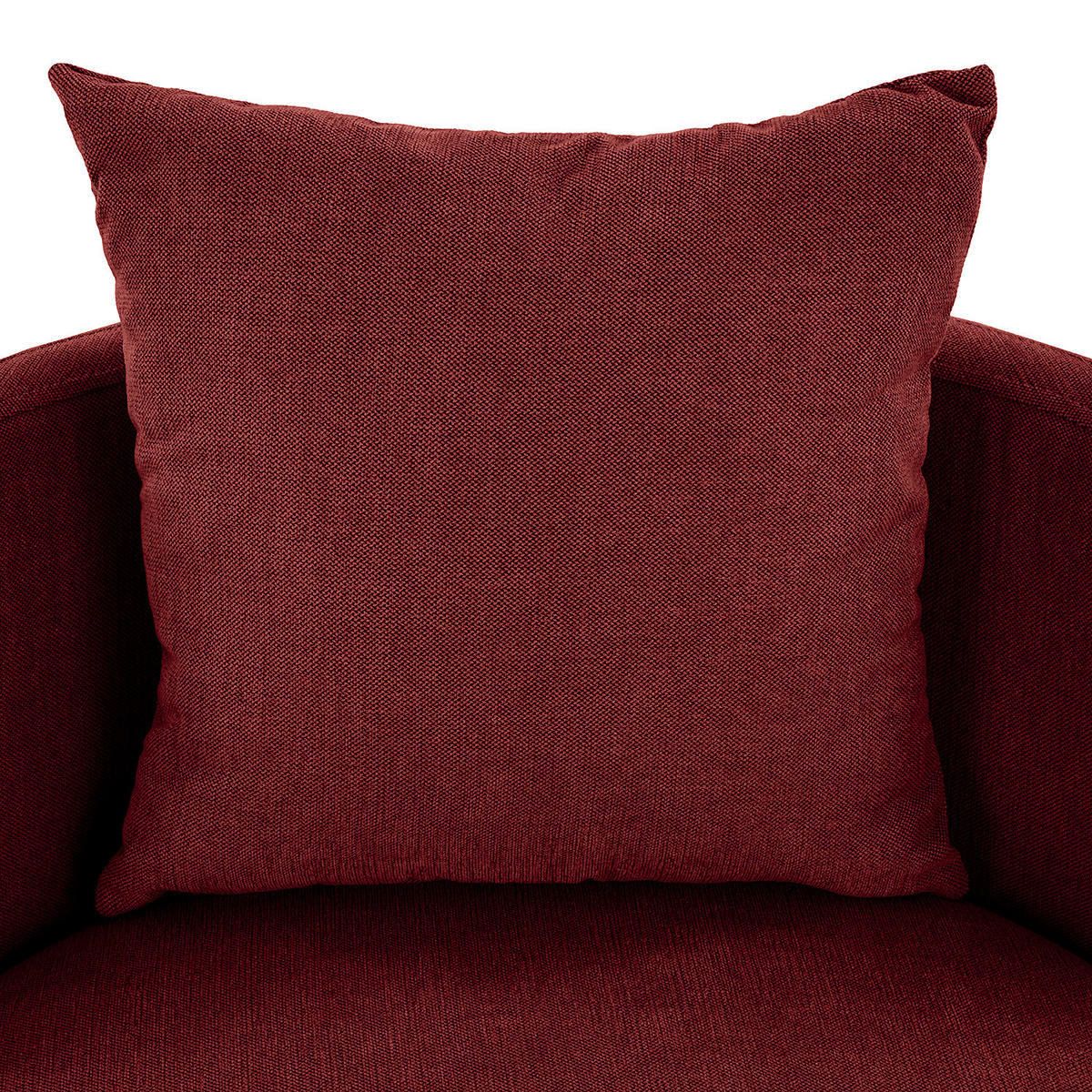 SESSEL - Bordeaux/Schwarz, Textil/Metall (73/67/75cm) - home24