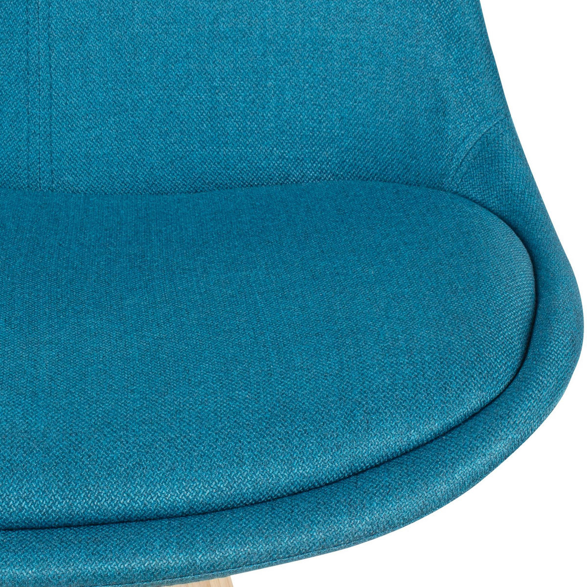 ESSZIMMERSTUHL Stoffbezug mit Holzgestell Modern gepolstert, Blau 49x52x87 cm - Blau/Schwarz, Holz/Textil (49/87/52cm) - KADIMA DESIGN
